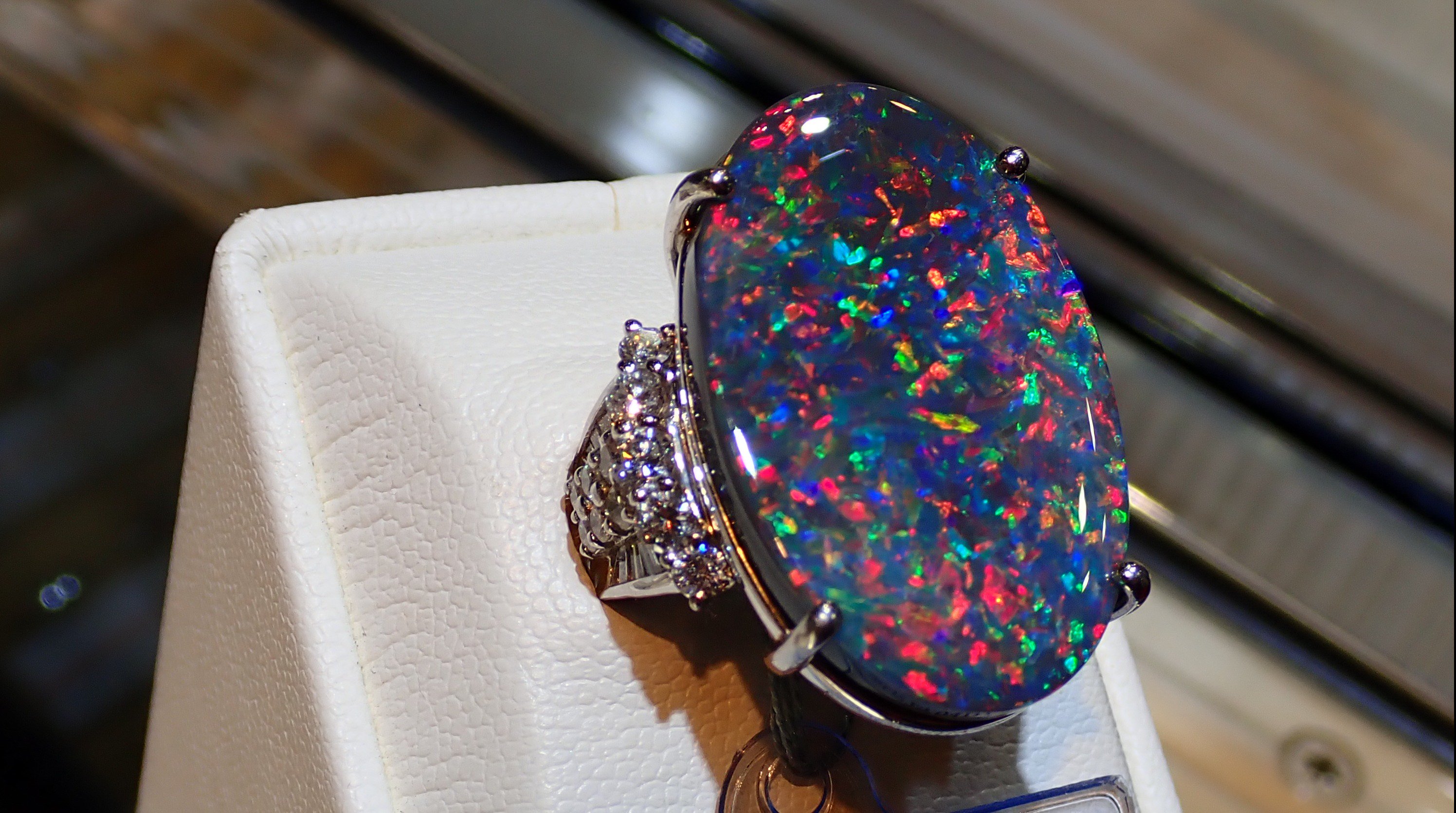 ブラックオパール　リング