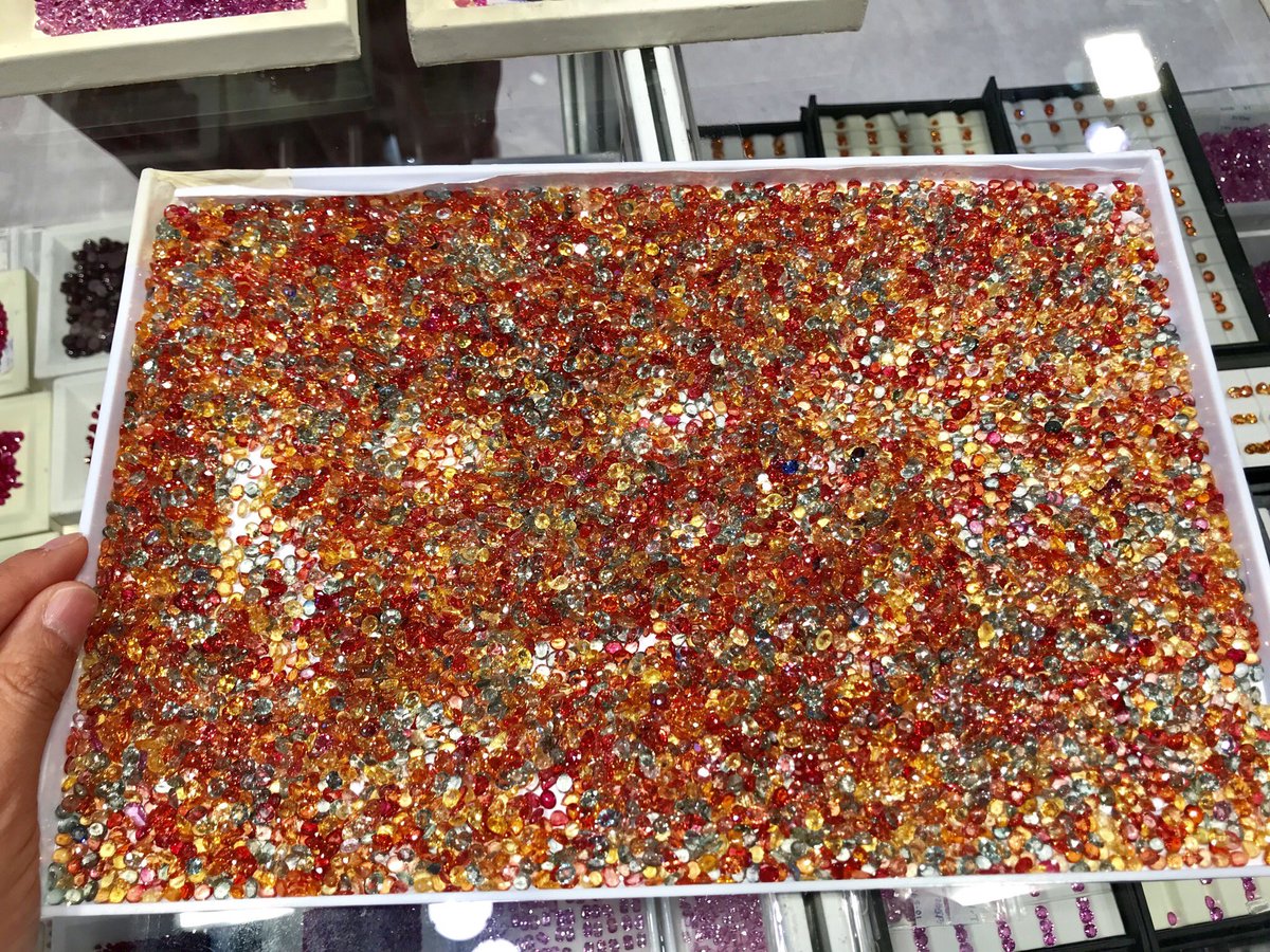 拡散処理 パパラチアサファイア