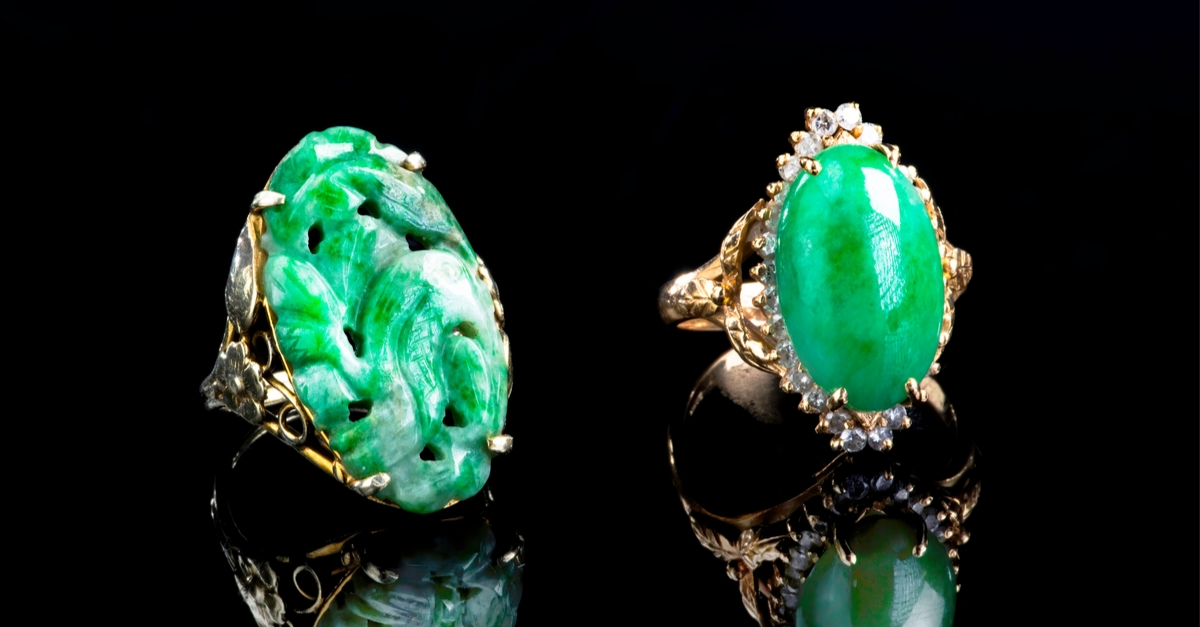 翡翠　ヒスイ　ジェダイト　リング