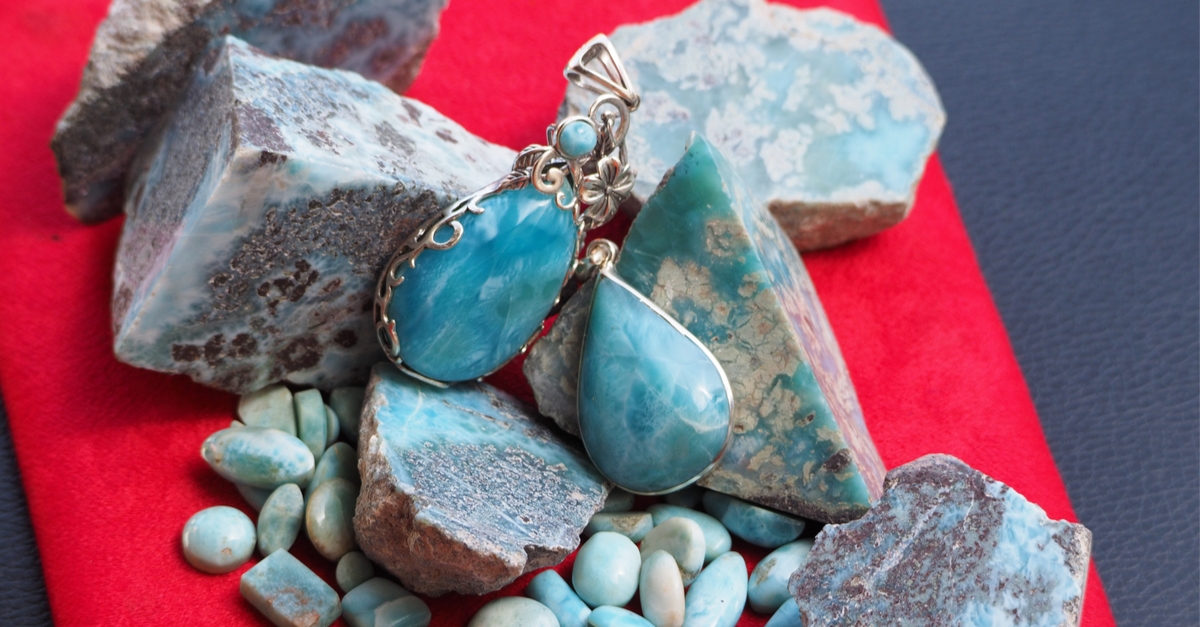 ラリマー　原石　ジュエリー