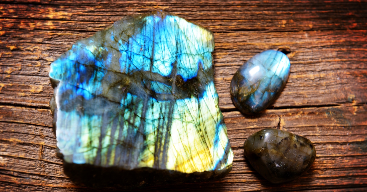 ラブラドライト　原石　ルース