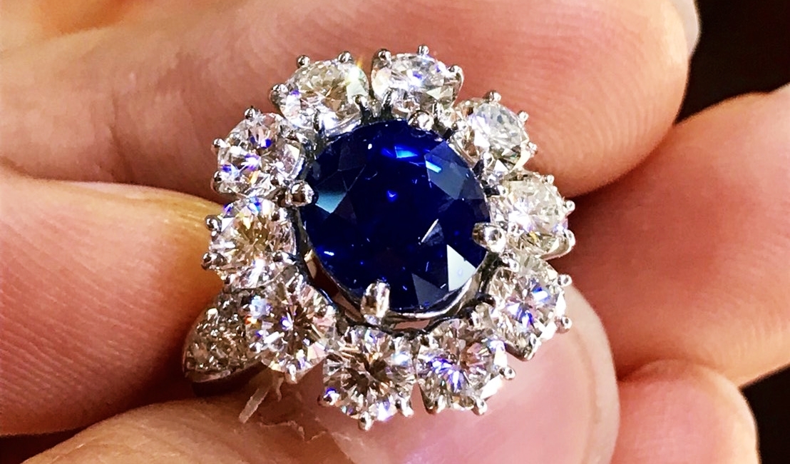 カシミールサファイア　リング