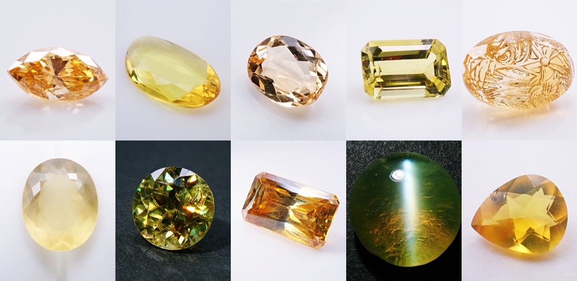 黄色　イエロー　宝石　ルース